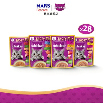 【Whiskas偉嘉】什錦珍味妙鮮包 28入 (70g/包) 多口味 寵物 貓罐頭/濕糧