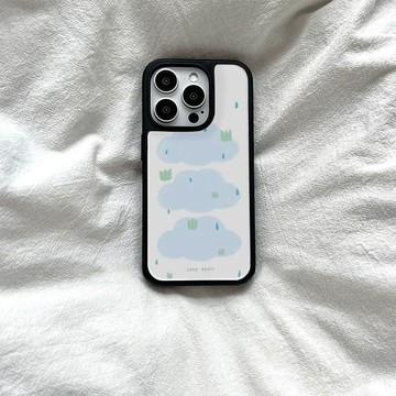 ✨iphone18pro保護殼✨ins簡約云朵亞克力黑邊亮面磨砂適用蘋果16手機殼iPhone15ProMax1