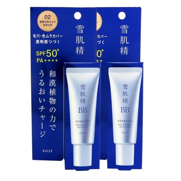 KOSE高絲 雪肌精水感BB裸妝蜜SPF50+ PA++++30g(02自然膚色)x2入
