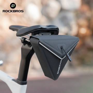 ROCKBROS 防水自行車馬鞍包磁性快速開啟 3D 硬殼自行車座椅尾包適用於公路山地自行車 0.6L