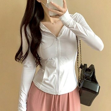 ZUCA”S - 韓版顯瘦冰絲涼感透氣防曬外套 上衣 女裝 衣服 外套 長袖上衣 薄外套 罩衫 防曬外套 - J-33