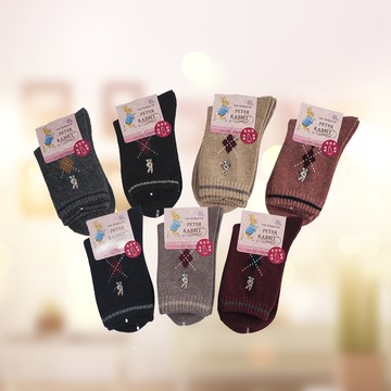 比得兔精鏽兔羊毛女襪-SK23015/23016/23017/203191-6雙