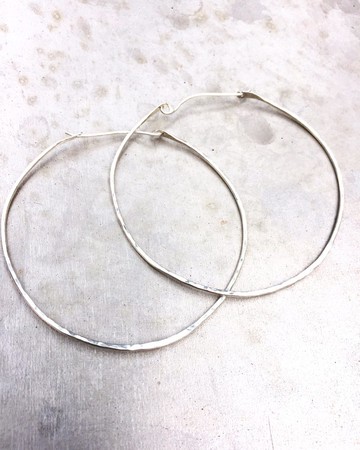 MIH 金工首飾 | 態度時尚 大圈圈 925純銀耳環 Big loop earrings