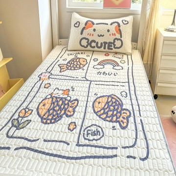 爆款加厚親膚泰國乳膠涼席三件套批發夏季涼感冰絲軟席可機洗代發