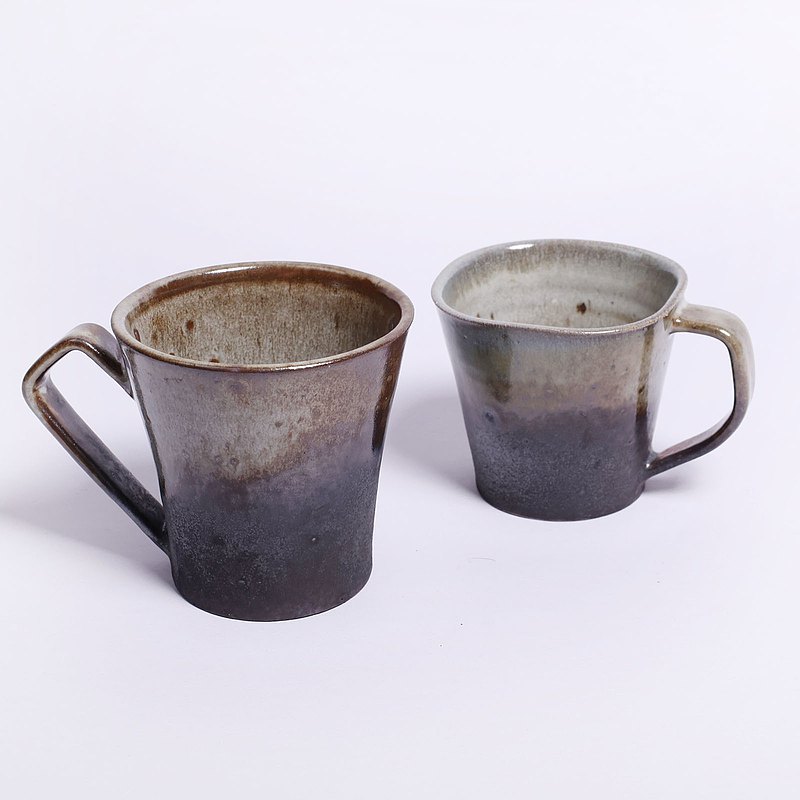 明芽窯 l 柴燒灰釉古銅鐵斑咖啡杯馬克杯