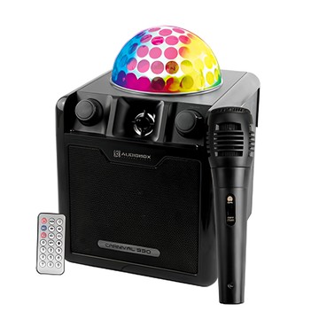 AUDIOBOX 七彩霓虹藍芽無線卡拉OK音箱 180 x 180 x 240mm 黑色  Carnival330