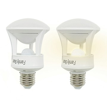 【熊讚】CY-3259全球通 智能 人體E27感應7W燈泡-白光/暖光(光控+360度人體感應)