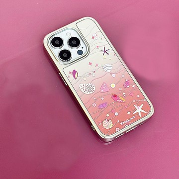 奇遇海洋適用蘋果17手機殼iPhone16promax鏡面15/14電鍍13/12女11