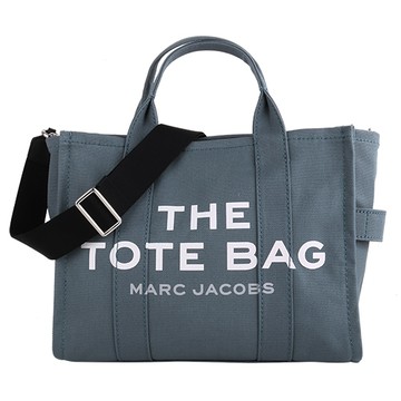 MARC JACOBS- TRAVELER 字母帆布兩用托特包(霧藍)大款