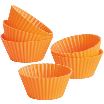 EXCELSA Sweet 矽膠瑪芬烤杯 6.5cm  6個  橘色