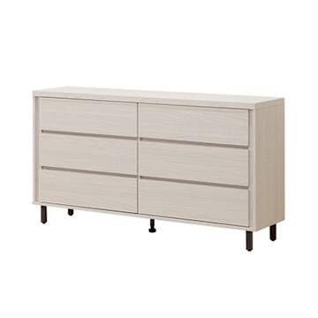 唯熙傢俱-凱恩鋼刷白六斗櫃 抽屜櫃