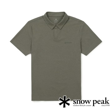 【Snow Peak韓系】男快乾透氣孔短袖Polo上衣『卡其』MMT-PS58 戶外 露營 登山 健行 休閒 時尚 出國 旅遊 短袖 上衣 Polo衫