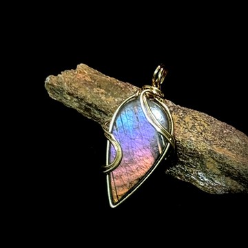 【流耀】 金屬編織 拉長石項鍊