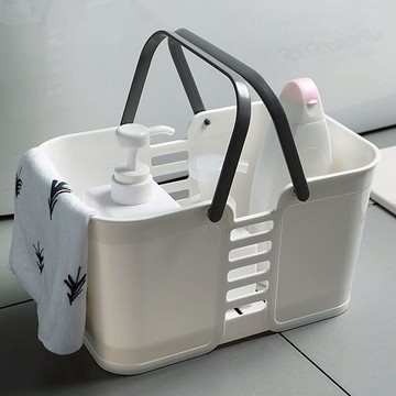 浴室洗澡籃 日本長方形塑料手提洗澡籃收納籃浴室浴筐雜物收納筐寢室洗漱籃子【MJ9665】