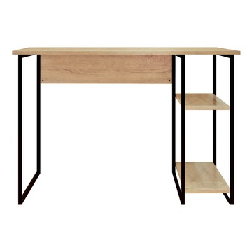 《HOPMA》工業風單邊層架工作桌 台灣製造 電腦桌 辦公桌 書桌-淺橡(漂流)木