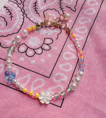 【禮物】花花 天然海水珍珠母 貝母 串珠手鍊