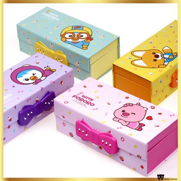 [附 Pororo] Pororo 和他的朋友密碼鎖秘密盒硬蓋鉛筆盒