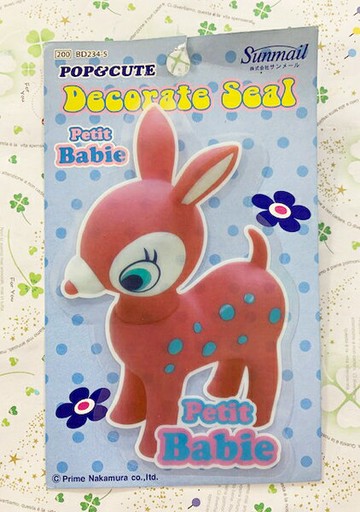 【震撼精品百貨】Petit Babie_斑比鹿~Deery Lou小鹿貼紙-粉*23481