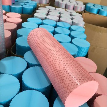 健身按摩軸EVA材質實心泡沫軸按壓小腿浮點瑜伽柱工廠現貨批發