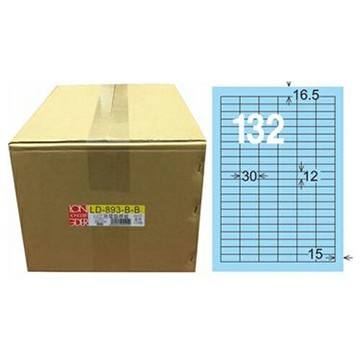 【龍德】A4三用電腦標籤 12x30mm 淺藍色 1000入 / 箱 LD-893-B-B【APP滿額下單4%點數(單一帳號最高1500點)】6/30止