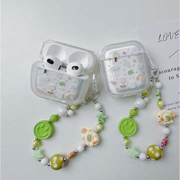 韓風小插畫適用Baseus倍思E3耳機套M2透明W04軟WM05真無線藍牙WM02保護殼M2/W04+/storm3無線耳機套wo4/3