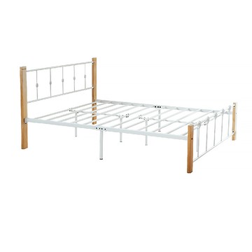 【RICHOME】 莎麗5呎雙人床原木色+白色