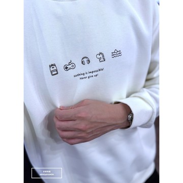 E7th.厚磅可愛小圖標大學T-米(E7G50652411)