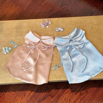 💕在臺出貨🔥輕奢真絲居家服睡衣吊帶裙馬爾濟斯約克夏可愛狗狗衣服