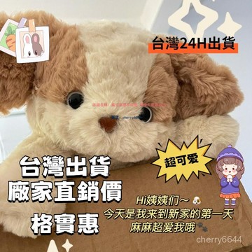 💯臺灣熱賣💯安睡係列 晚安狗狗陪睡毛絨玩偶抱枕 狗狗陪睡抱枕 毛絨玩具抱枕 可愛寶寶毛絨小狗抱枕 玩具娃娃抱枕 禮物 M