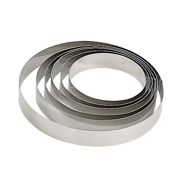 de Buyer 畢耶 不鏽鋼圓形慕斯蛋糕模  18cm 高6cm  1個