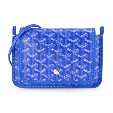 GOYARD PLUMET 經典LOGO翻蓋扁斜背包-天藍_廠商直送