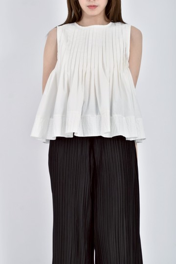 (S) 【尚樺私服】mmstudio質感無袖白色上衣