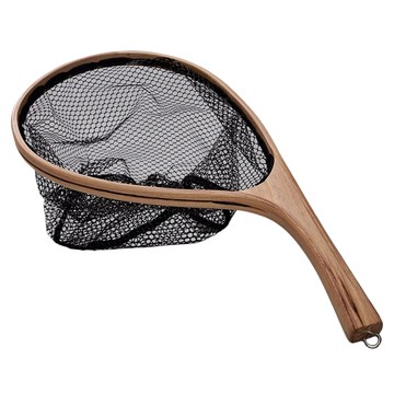 FARMERCAMP 榆木抄網 170g 尼龍網緩衝有韌性  原木色 + 黑色  24 x 17cm