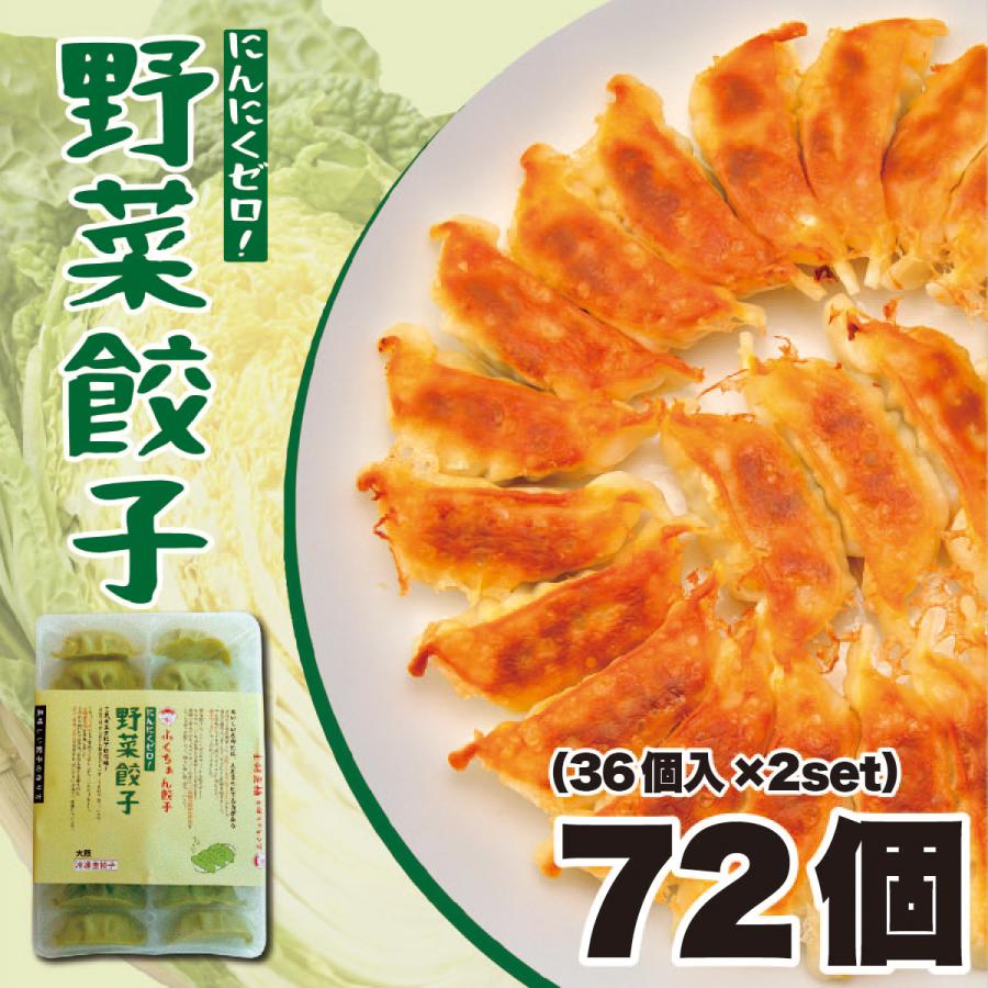 大阪名物 にんにくなし 野菜餃子 72個 （36個入×2セット） 年間「1200万個」以上販売！世代を超えて愛される餃子