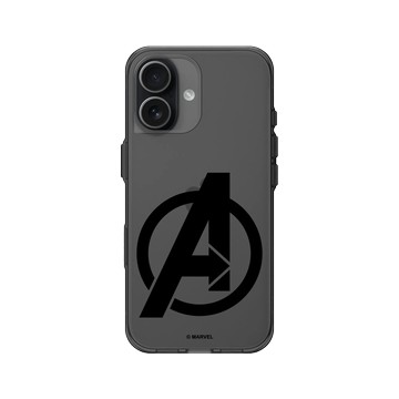 iPhone 17 Clear (相機按鈕) 酷墨灰 - 迪士尼-漫威 Marvel - 漫威Logo-復仇者聯盟 黑色標誌