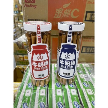 ~省錢一哥~三口品 牛奶棒 原味 黑糖味 蛋奶素 罐裝 180g 牛奶餅乾 台灣產 長條牛奶棒 早餐棒 宵夜