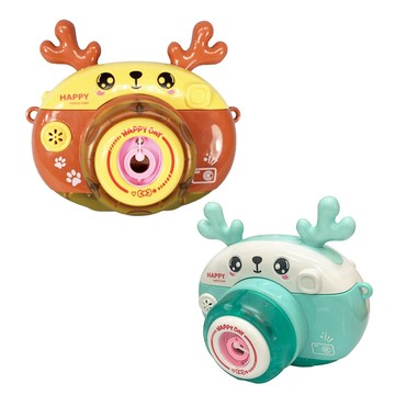 【Hi-toys】麋鹿電動炫光音樂泡泡相機 /泡泡機玩具(顏色隨機)