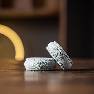 青砂石小蓋置蓋托茶壺蓋碗擱置架茶寵擺件底座家居桌面茶玩墊子