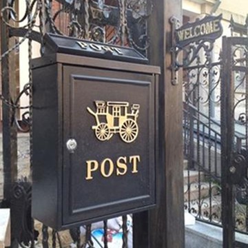 PUSH!居家生活用品 英倫風金馬車個性化信箱郵箱郵筒報紙箱I50