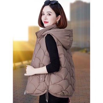 羽絨棉馬甲女冬裝2025新款中年媽媽洋氣馬夾短款休閑冬季坎肩外套