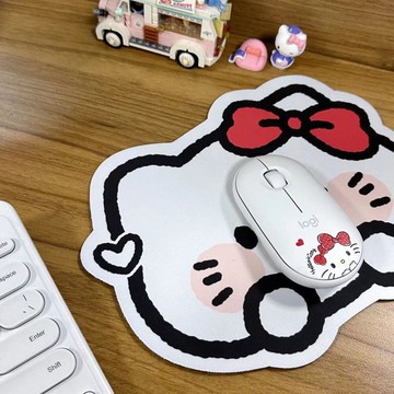 【台灣寄出 滑鼠墊】小紅書同款hellokitty鼠標墊可愛辦公凱蒂貓游戲膠異形墊橡膠桌墊