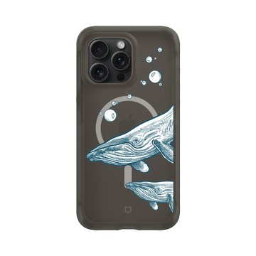 iPhone 15 Pro Max AirX 本質黑 - MYMY REVERZ TATTOO - 鯨魚母子