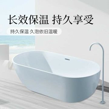 公司貨 附發票 免運 輕奢浴缸新款浴缸家用無縫一體亞克力雙人免安裝豪華獨立式