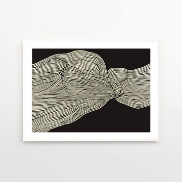 藝術掛畫｜Rebecca Hein | The Line No 12 - 黑胡桃色鋁框