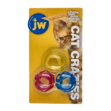 Petmate JW 瘋狂三色球 獨特輕量設計  紅色 + 黃色 + 藍色  1組