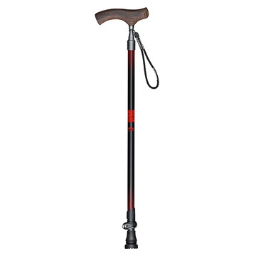 Pioneer 開拓者 7075鋁合金 原木彎把登山杖 吉祥紅  62~100cm  1支