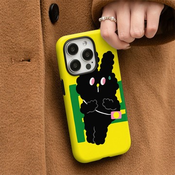 驚嚇兔子適用蘋果15promax手機殼iphone13/14菲林二閤一12軟11女