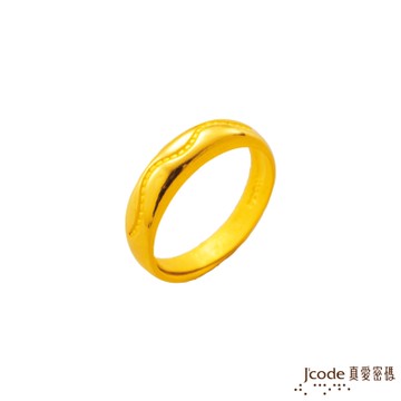 J code真愛密碼金飾 呢喃黃金男戒指