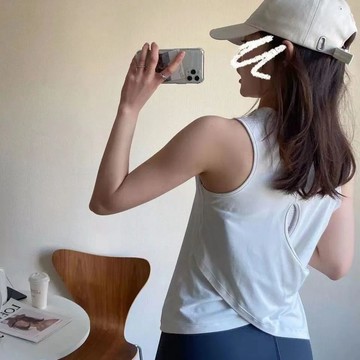 臺灣出貨 運動背心女夏季寬鬆休閒健身服無袖透氣罩衫跑步訓練速幹瑜伽上衣瑜伽服女瑜伽T恤瑜伽短袖