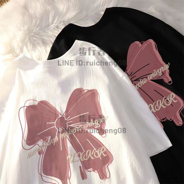 女童短袖t恤夏裝兒童純棉上衣服潮女大童寬松洋氣ins港風【步行者戶外生活館】